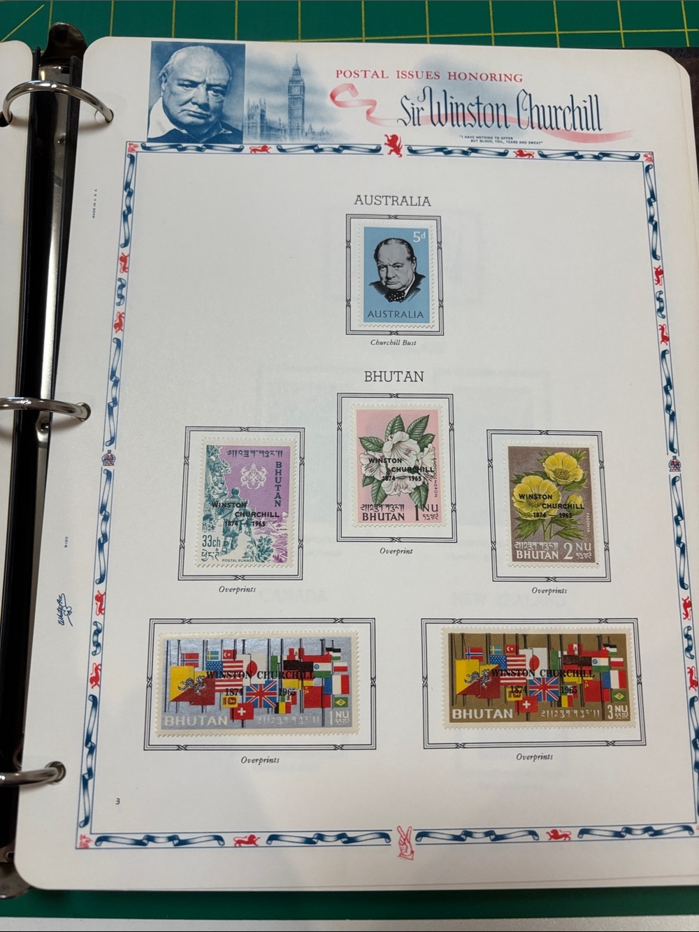 Vintage Sir Winston Churchill stamp book